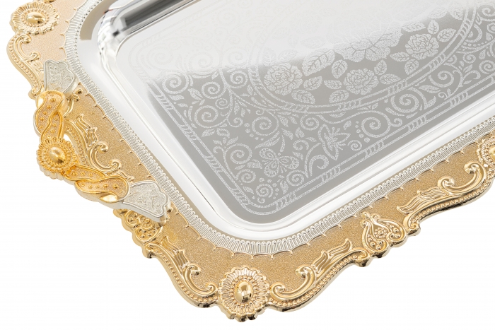 Metall Teetablett 2 er / İkili Metall Tepsi  53SG