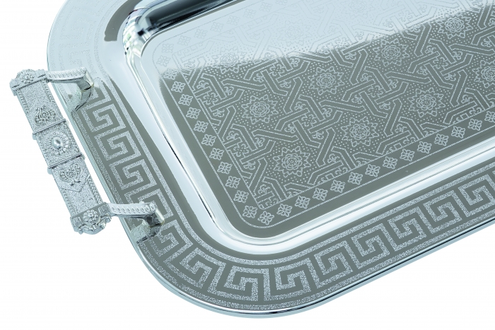 Metall Teetablett 2 er / İkili Metall Tepsi  51S