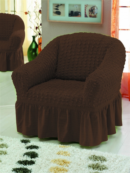 Couchdecke/Koltuk Örtüsü 3+2+1 Brown 3 tlg