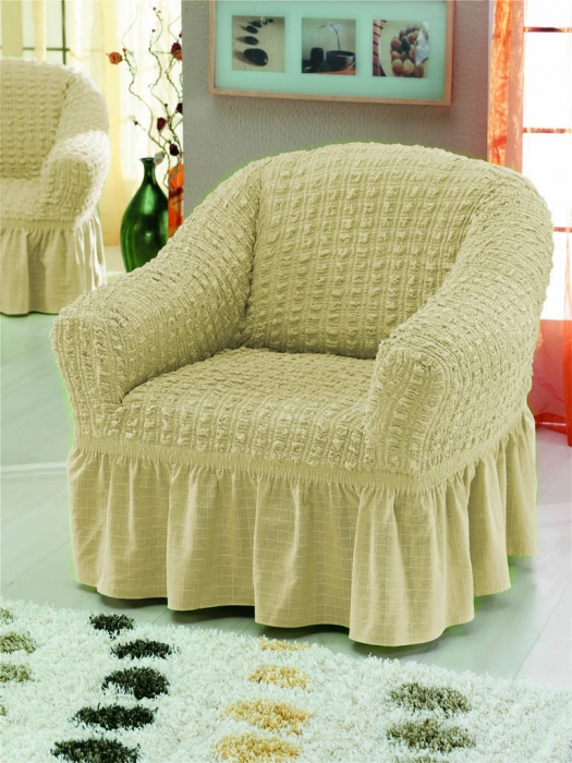 Couchdecke/Koltuk Örtüsü 3+2+1 Natural  3 tlg