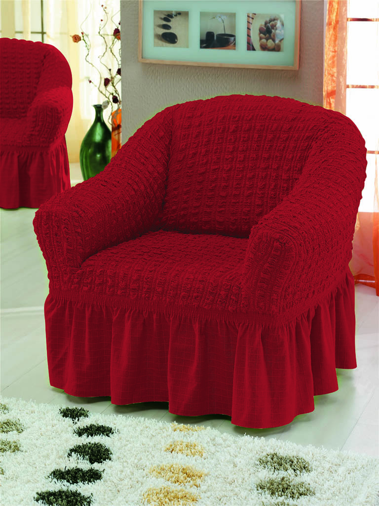 Trendmax Handels GmbH Couchdecke/Koltuk Örtüsü 3+2+1 Bordo 3 tlg