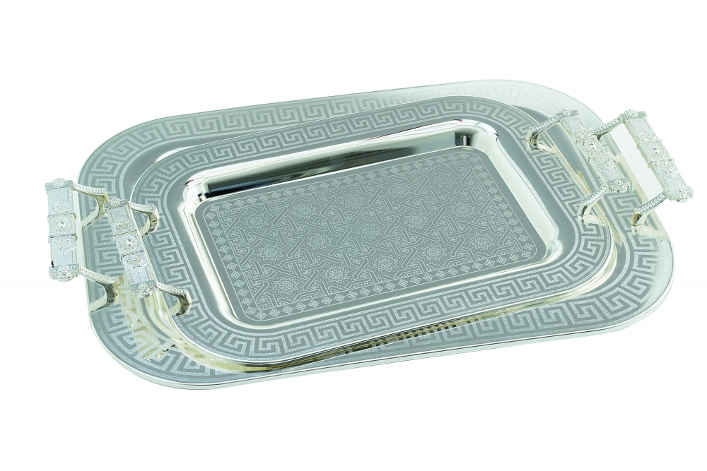 Metall Teetablett 2 er / İkili Metall Tepsi  51S