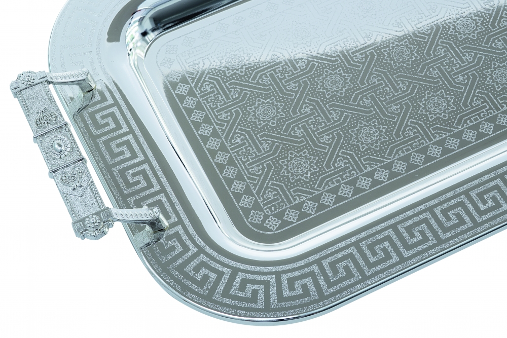 Metall Teetablett 2 er / İkili Metall Tepsi  51S