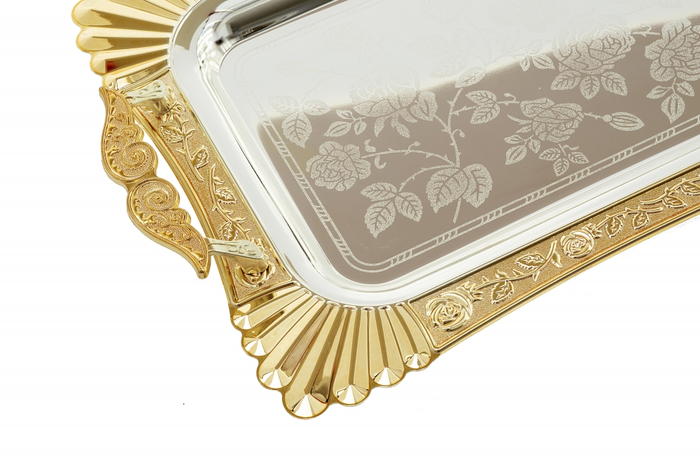 Metall Teetablett 2 er / İkili Metall Tepsi  74SG