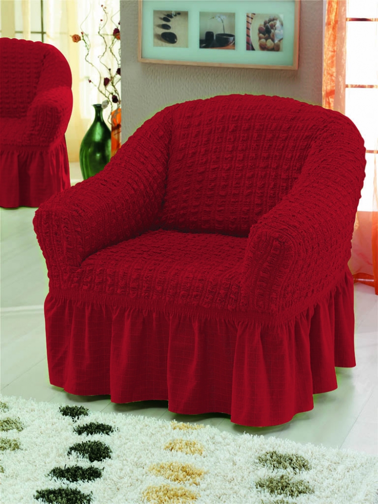 Couchdecke/Koltuk Örtüsü 3+2+1 Bordo 3 tlg